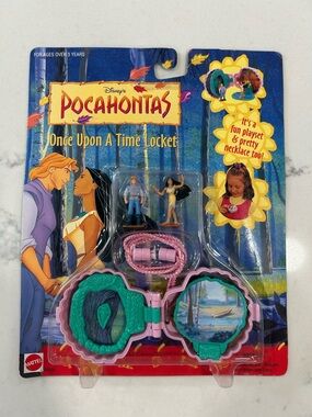 Vintage 1994 Disney Pochahontas “Once Upon A Time” Locket New on Card (Sealed)